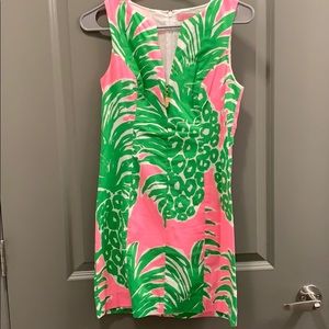Lily Pulitzer green and pink shift dress